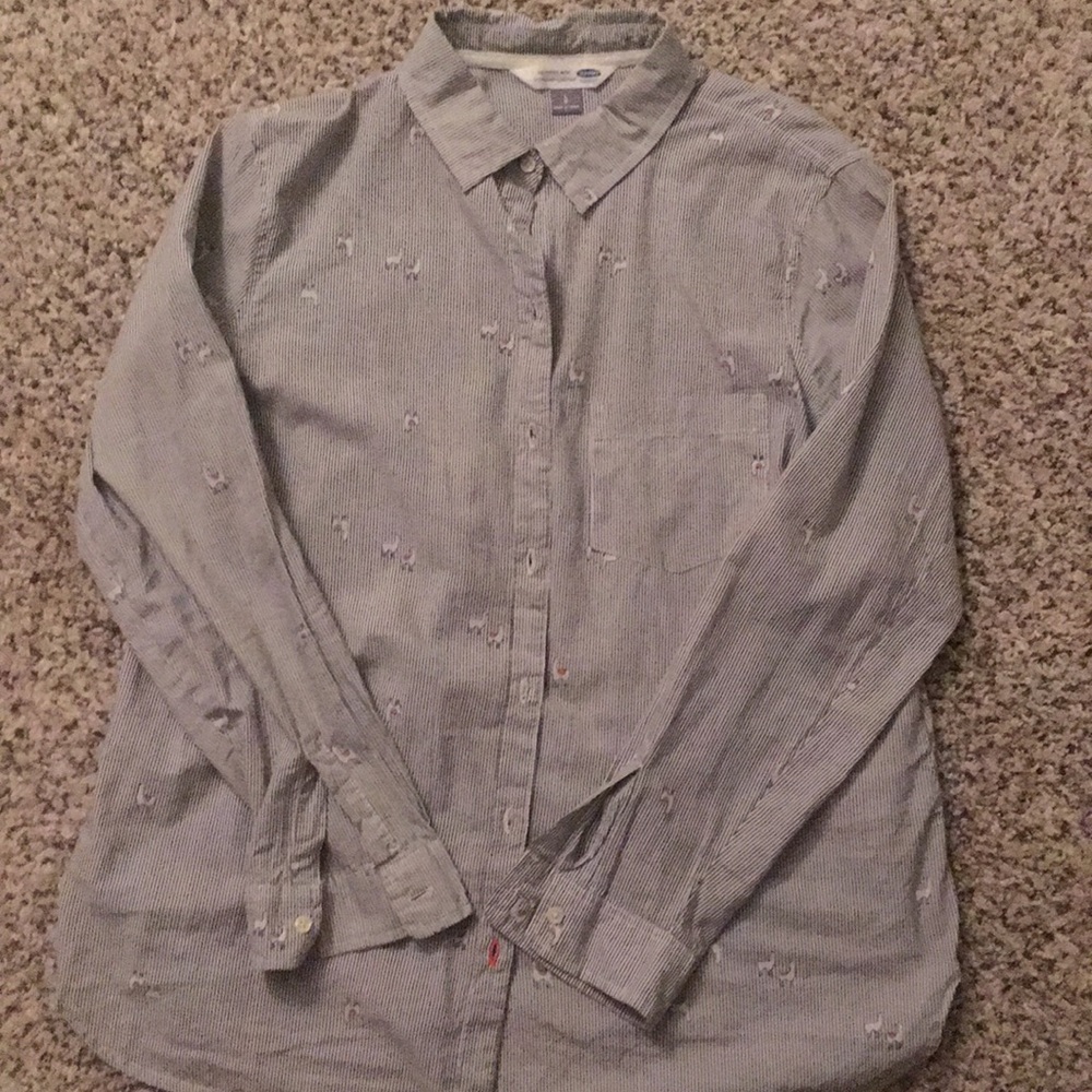 Llama button up